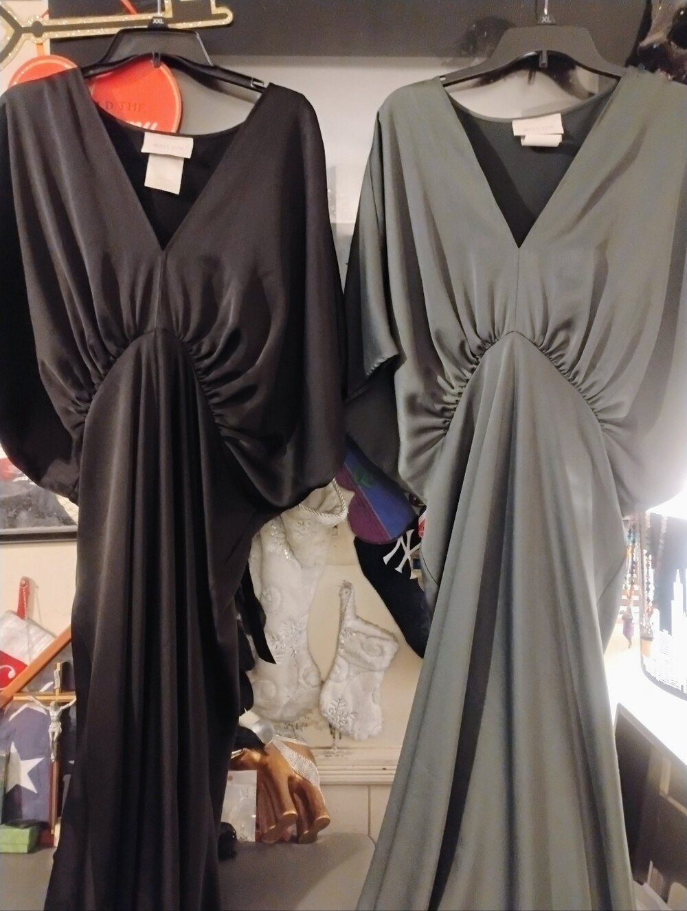 2 Women's plus Size BHLDN Maxi Dresses/ Gowns 1 Black And 1 Green U.S. Size 22